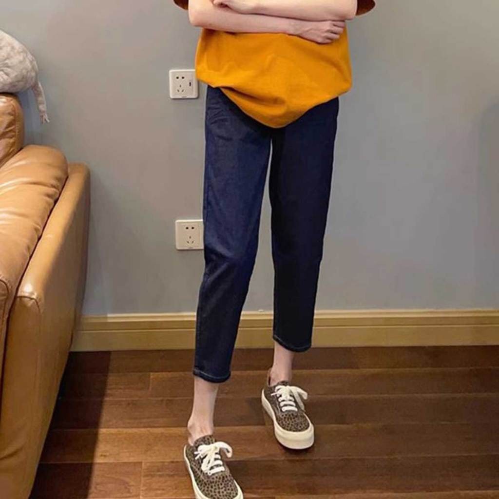 กางเกงยีนส์คนท้องขากระบอก สำหรับหน้าร้อนและฤดูใบไม้ร่วง - รูปที่ 7