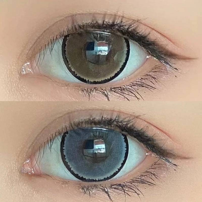 คอนแทคเลนส์ wink lens nifty natty ขนาดตาโต สีเทา สายฝอ