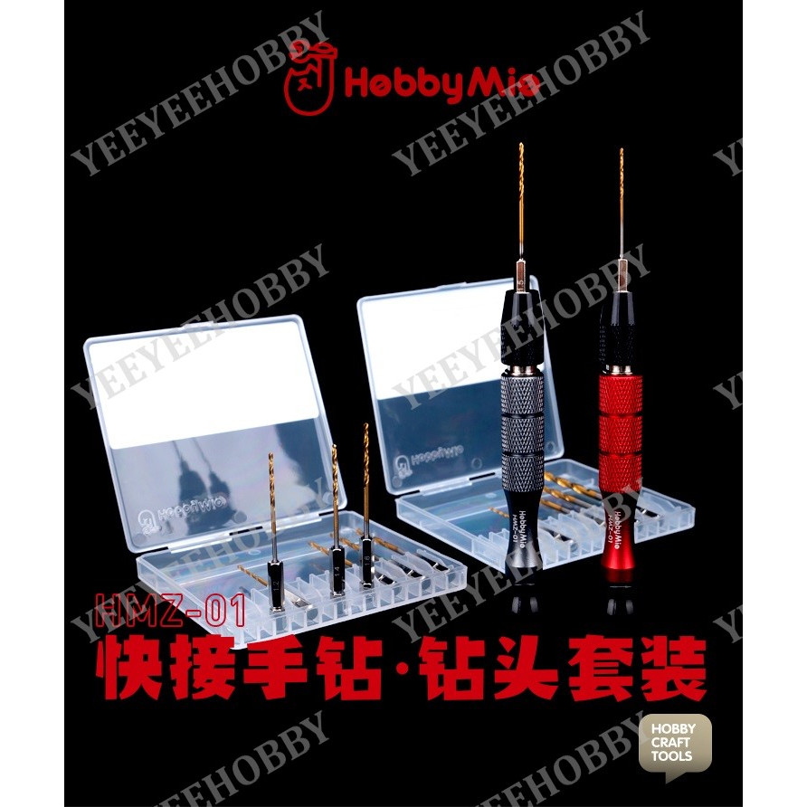 HOBBY MIO TOOLS - DRILL HOLDER / QUICK RETRACT MOUNTED HAND DRILL SET