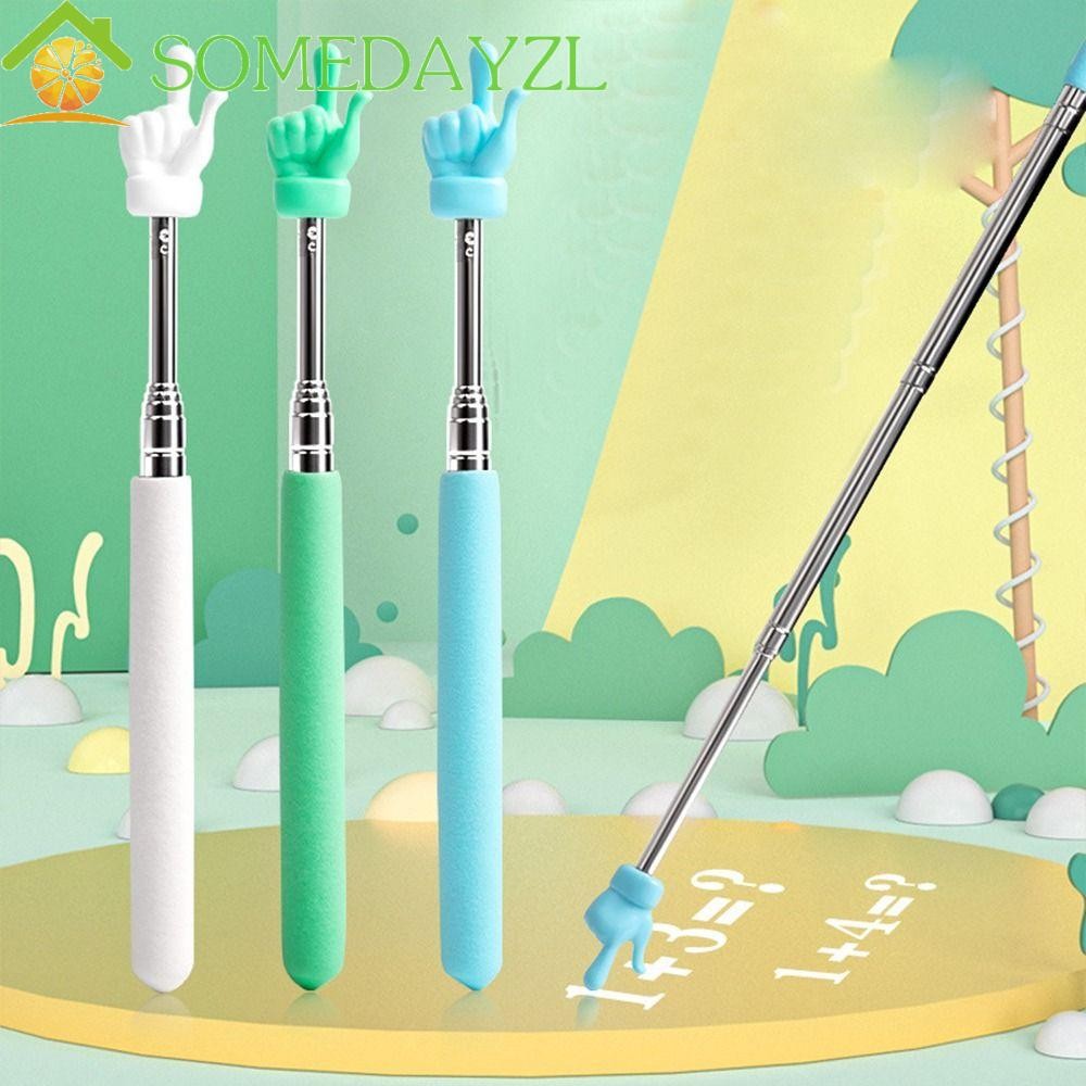 Somedayzl ตัวชี้พิเศษของครู Professional คุณภาพสูง 8 สี Class Pointer Stick อ่าน Sticks สีขาวกระดานดําการประชุม Finger Reading Guide