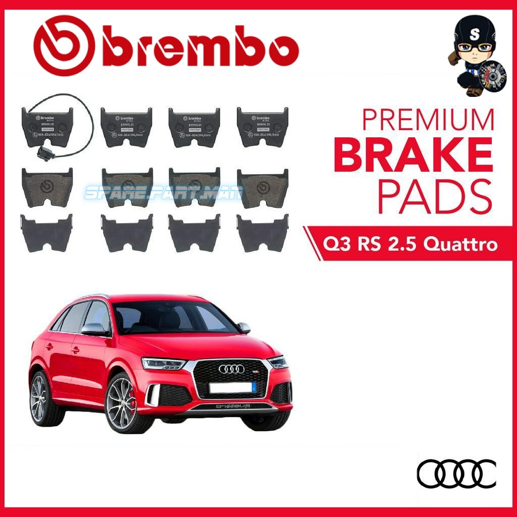 ผ้าเบรคหน้า BREMBO Xtra (1 ชุด) AUDI Q3 RS 2.5 Quattro