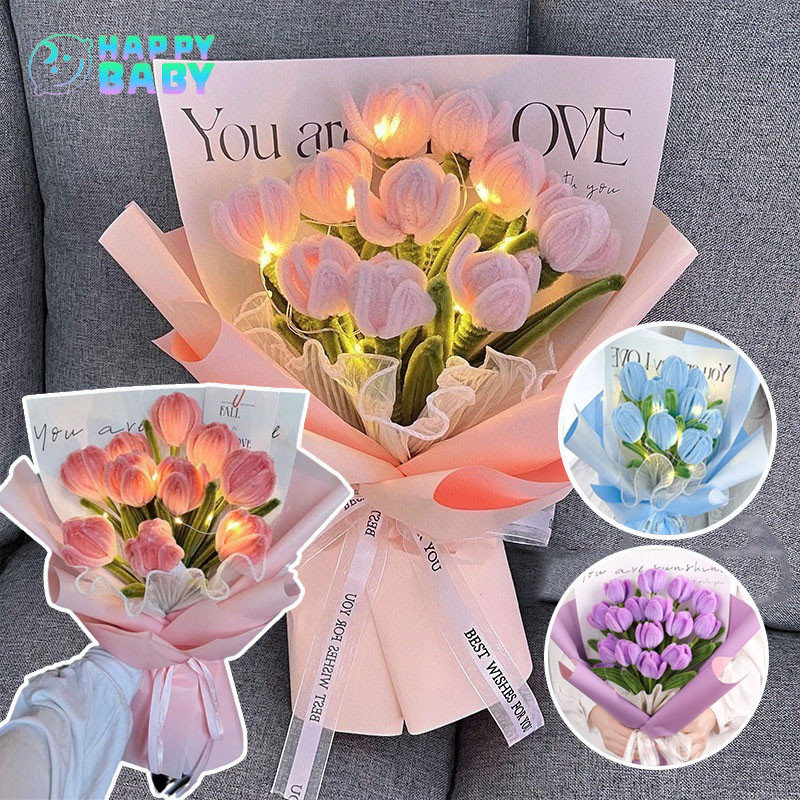 พร้อมส่ง💐 อดอกไม้ประดิษฐ์ DIY ช่อดอกไม้ประดิษฐ์ ของขวัญวันเกิด ของขวัญวันวาเลนไทน์