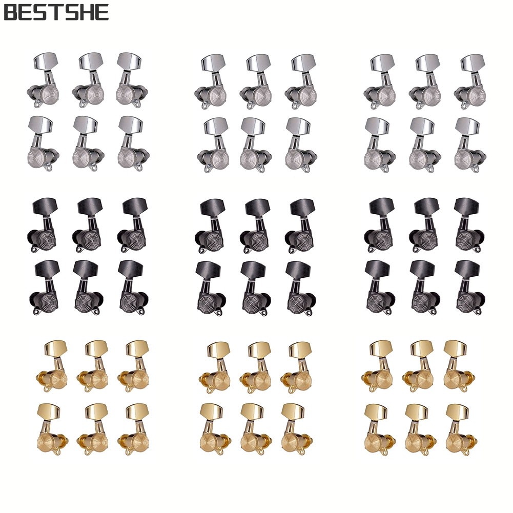 {bestshe} Guitar String Peg Locking Tuner ปรับปรุงหัวเครื่องปรับแต่ง Peg 6L6R