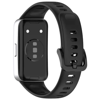 สายยาง for Huawei Band 10 9 8 NFC กีฬาสายรัดข้อมือระบายอากาศนุ่มกีฬาซิลิโคนสร้อยข้อมือสายคล้องคอสายอุปกรณ์เสริม