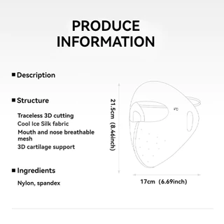 Gtubike UPF50+ ฤดูร้อนผ้าไหมน้ําแข็งครีมกันแดด Breathable 3D สามมิตินุ่มรั้ง Full Facemask