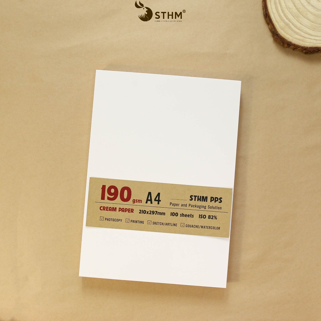 [STHM CT] - กระดาษครีม ซ้อน 100 แผ่น ขนาด A5 - 80gsm 100gsm 130gsm 190gsm - ใช้สําหรับบันทึก สเก็ตช์