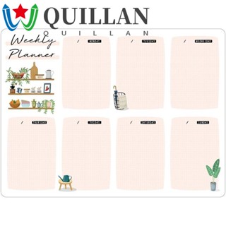 Quillan สติกเกอร์แม่เหล็กติดตู้เย็น ลายการ์ตูน TO DO List Grocery List แพลนเนอร์ แพลนเนอร์แม่เหล็ก ตารางงานไวท์บอร์ด แพลนเนอร์รายวัน สัปดาห์