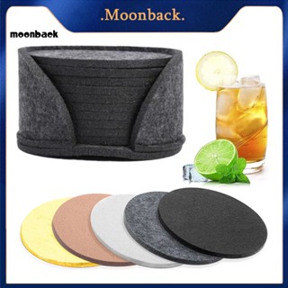 &lt;moonback&gt; แผ่นรองแก้ว ผ้าสักหลาด ยืดหยุ่น กันลวก กันความร้อน กันลื่น สําหรับโต๊ะ และเครื่องดื่ม 10 ชิ้น