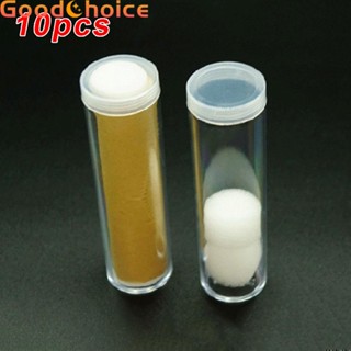 Coin Tube 10Pcs Plastic Portable Holder Clear Round Storage Box Transparent