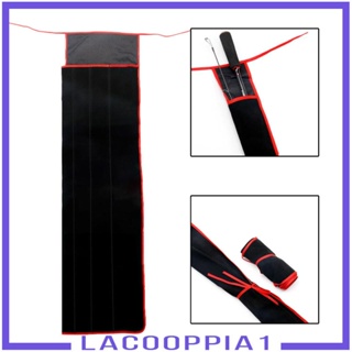 [Lacooppia1] กระเป๋าใส่คันเบ็ดตกปลา ผ้านิ่ม สีดํา