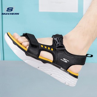 Skechers_ MAX CUSHION รองเท้าแตะลําลอง ข้อสั้น สําหรับผู้ชาย เหมาะกับการเล่นโยคะ