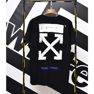 [พร้อมส่ง] เสื้อยืดแขนสั้น พิมพ์ลาย Off Whit*e สําหรับทุกเพศ