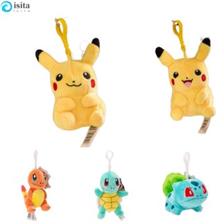 พวงกุญแจตุ๊กตาฟิกเกอร์ ISITA Pikachu แบบนิ่ม เหมาะกับห้อยกระเป๋านักเรียน ของเล่นสําหรับเด็ก