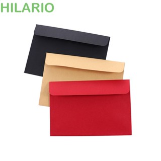 Hilario ซองจดหมายกระดาษคราฟท์เปล่า สไตล์ยุโรป สีดํา สีแดง