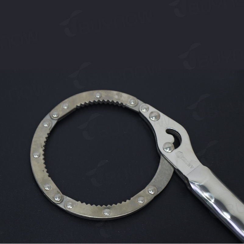 SRUNV ประแจเลื่อน ถอดกรอง น้ำมันเครื่อง ถอดกรองแบบสแตนเลส 85-100mm ประแจเลื่อนกรองน้ำมันสแตนเลส E2-A10002 - รูปที่ 2