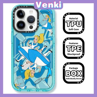 VENKI - เข้ากันได้สำหรับ เคสไอโฟน เคสไอโฟน11 เคส iphone 11เคสโทรศัพท์เคสแบบนุ่มเคสใสหนากันกระแทกป้องกันกล้องขอบสีฟ้าน่ารักการ์ตูนเจ้าหญิงผมสีเหลืองเข้ากันได้กับ iPhone 13 12 11 PRO MAX 7 8