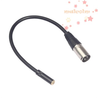 Malcolm สายอะแดปเตอร์แจ็คสเตอริโอ XLR 3Pin ตัวผู้ 3.5 มม. ตัวเมีย 0.3 ม. แบบพกพา XLR