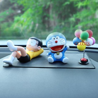 Cleoes ตุ๊กตาฟิกเกอร์ Doraemon Action Figure Nobita สําหรับตกแต่งภายในรถยนต์