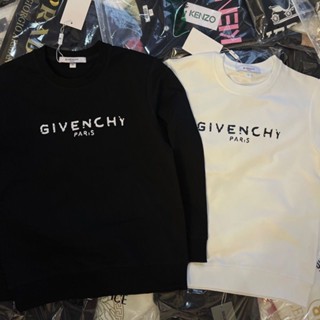 พร้อมส่ง เสื้อกันหนาวแขนยาวลําลอง ผ้าฝ้ายแท้ พิมพ์ลายโลโก้ GIV ขนาดใหญ่ คุณภาพสูง สําหรับผู้ชาย และผู้หญิง