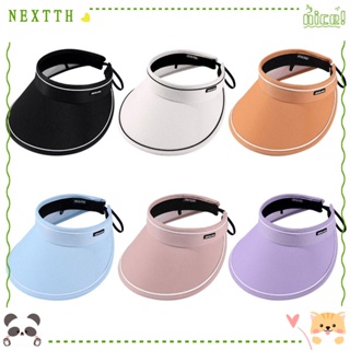 NEXTTH หมวกกันแดด ป้องกันรังสียูวี ปรับได้ ฤดูร้อน หมวกเทนนิส หมวกเปล่า