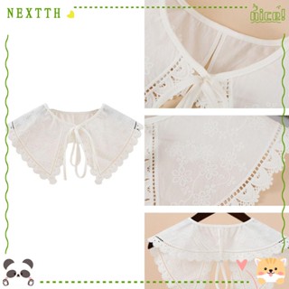 Nextth ผ้าคลุมไหล่ ปกตุ๊กตา แต่งระบายลูกไม้ สองชั้น ถอดออกได้ สไตล์โลลิต้า