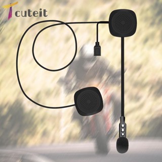 Tcuteit เครื่องเล่นเพลง MP3 บลูทูธ 5.0 แฮนด์ฟรี สําหรับหมวกกันน็อค