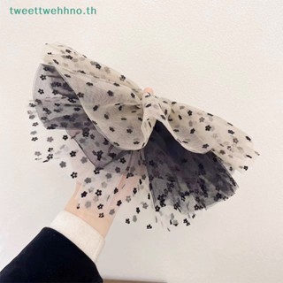 Tweettwehhno ยางรัดผม ผ้าตาข่าย ลายจุด ขนาดใหญ่ แฟชั่นสําหรับผู้หญิง
