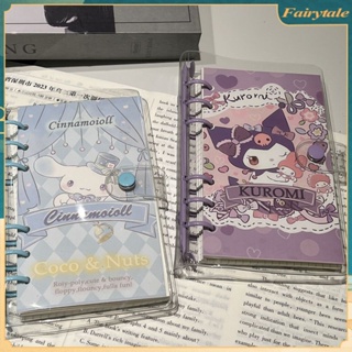 ❀ A6 Sanrio สมุดโน๊ตแบบหลวม Kulomi Cinnamoroll Journal Mini Book Diary บัญชีมือ Notepad ของขวัญเครื่องเขียนนักเรียน