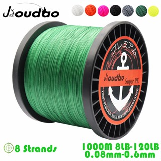 Jioudao สายเบ็ดตกปลา 1000 ม. 8 เส้น 0.08 มม.-0.8 มม. 8LB-160LB สําหรับตกปลาคาร์พ