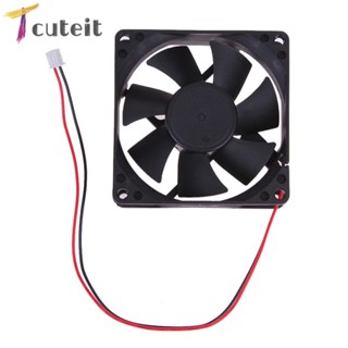 Tcuteit 8025S พัดลมระบายความร้อน ไร้แปรงถ่าน 24V DC 2 สาย 80x80x25 มม. 7 ชิ้น