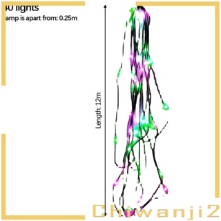 [Chiwanji2] สายไฟหิ่งห้อย LED 40 ดวง RGB ยาว 12 เมตร สําหรับตกแต่งงานแต่งงาน