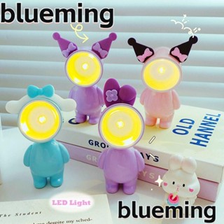 Blueming2 โคมไฟตั้งโต๊ะ LED พลาสติก ปรับได้ ลายการ์ตูนน่ารัก สีพื้น ของขวัญคริสต์มาส สําหรับเด็ก