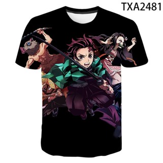 เสื้อยืด พิมพ์ลาย Kimetsu No Yaiba Streetwear แฟชั่นสตรีท