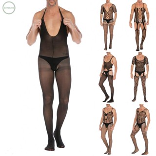 GORGEOUS~Jumpsuits Full Body Mesh Man Mesh Sheer Transparent Underwear Bodysuits