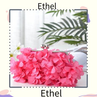 Ethel1 กระเป๋าถือ กระเป๋าสะพายไหล่ ทรงคลัทช์ ลายดอกไม้ ผ้าไหม สําหรับสตรี เหมาะกับงานแต่งงาน