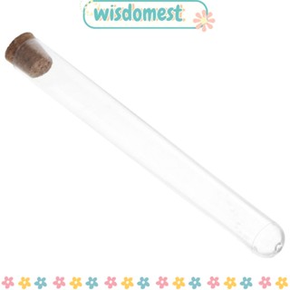 WISDOMEST หลอดทดลองวิทยาศาสตร์ พลาสติก ขนาด 23 มล. พร้อมจุกไม้คอร์ก 16x150 มม. สําหรับเก็บลูกอม 10 ชิ้น