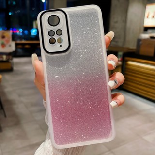 เคสโทรศัพท์มือถือซิลิโคน TPU นิ่ม แบบใส บาง กันกระแทก ลายกลิตเตอร์ วิบวับ สําหรับ Xiaomi Redmi Note 12 11 11s Pro Plus 4G 5G