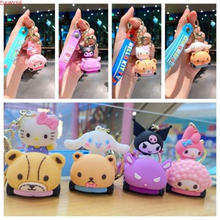 Dwayne Kuromi พวงกุญแจ, โลหะผสม PVC My Melody รถของเล่น, เคสหูฟังการ์ตูน KT Cat Kawaii น่ารัก