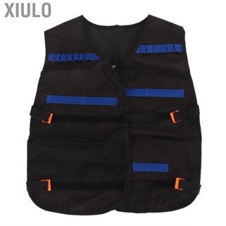 Xiulo Kids Black Jacket Vest Breathabable Outdoor with Pockets for Shooting Toys