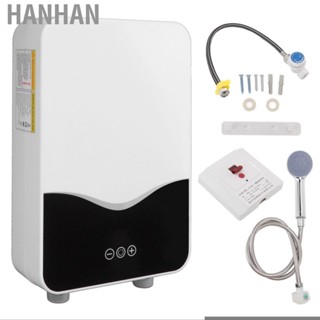 Hanhan Shower Water Heater  20°C-55°C Tankless 220V 5500W HD Touch Screen IPX4  for Kitchen