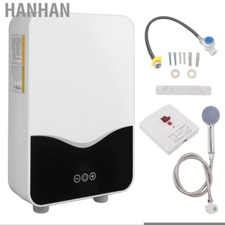 Hanhan Shower Water Heater  20°C-55°C Tankless 220V 5500W HD Touch Screen IPX4  for Kitchen