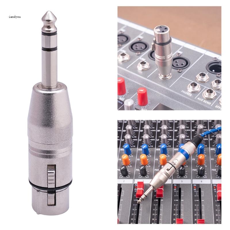อะแดปเตอร์แปลงไมโครโฟนสเตอริโอ 1 4 นิ้ว 6 35 มม. เป็น XLR