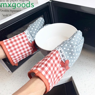 Mxgoods ถุงมือผ้าฝ้าย พิมพ์ลาย ทนความร้อน สําหรับเตาอบไมโครเวฟ