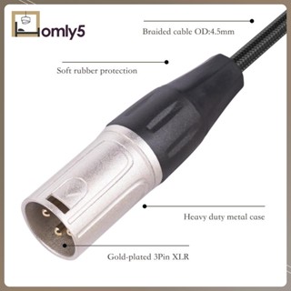 [Homyl5] สายเคเบิลอะแดปเตอร์ 6.35 มม. ตัวเมีย เป็น XLR ตัวผู้ 3 Pin สําหรับกีตาร์ เปียโน