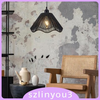 [Szlinyou3] โคมไฟเชือกสาน แบบแขวน สําหรับบ้านฟาร์ม โรงแรม