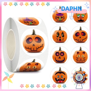 Daphs สติกเกอร์ฉลาก ลายฟักทองผีฮาโลวีน น้ําหนักเบา แฮนด์เมด DIY สําหรับตกแต่งฮาโลวีน 2 ชิ้น