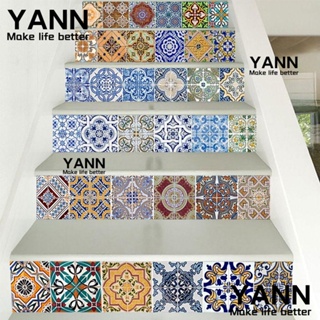 Yann1 สติกเกอร์ไวนิล มีกาวในตัว ลอกออกได้ สําหรับติดตกแต่งบันได บันได 3 ชิ้น