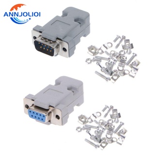 Ann ปลั๊กเชื่อมต่อบัดกรี 9Pin ตัวผู้ ตัวเมีย D-Sub RS232 Serial DB9 สําหรับ G 5 ชุด