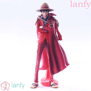 Lanfy โมเดลฟิกเกอร์ PVC รูปปั้นลูฟี่ ครบรอบ 20 ปี สีแดง สําหรับตกแต่งโต๊ะ