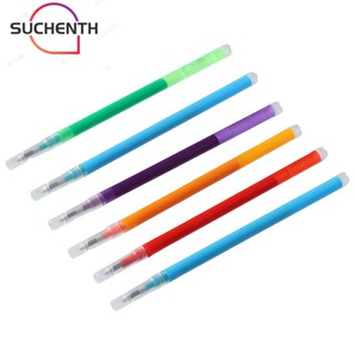 Suchenth ไส้ปากกาหมึก สีเขียว สีฟ้า สีม่วง สําหรับสํานักงาน 7 ชิ้น